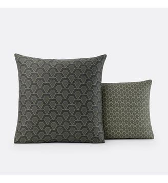 Taie d'oreiller pur satin de coton - La Redoute Interieurs - Gris et kaki
