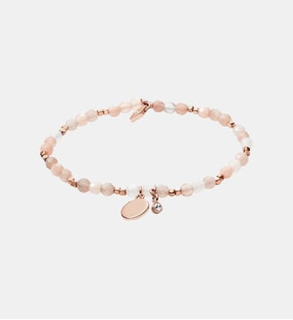 Bracelet en pierres gemmes nude - Fossil - Or rose