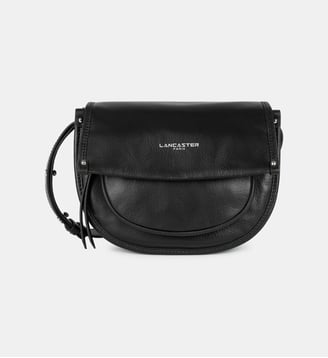 Petit sac besace Soft Selma en cuir - Lancaster - Noir