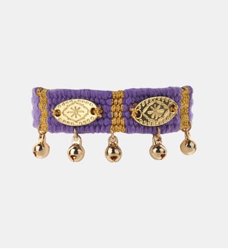 Bracelet en tissu coloré réglable avec pampilles TODOBEM - Hipanema - Violet