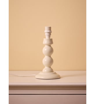 Pied de lampe en bois Bertille - Petit Modèle - Cyrillus - Crème