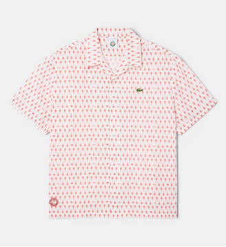 Chemise imprimé Édition Roland-Garros - Lacoste - Blanc et marron