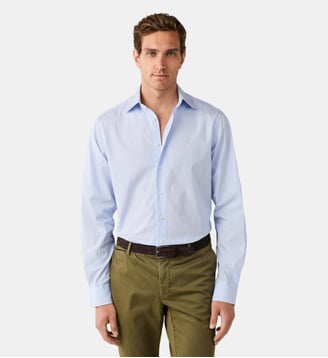 Chemise Rayée City Coupe Regular - Hackett London - Light blue