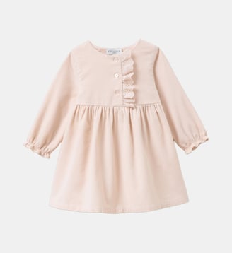 Robe velours et broderie - Cyrillus - Vanille