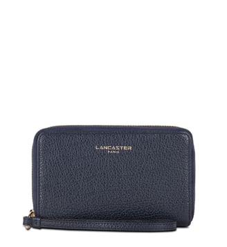 Compagnon Dune en cuir grainé - Lancaster - Bleu marine
