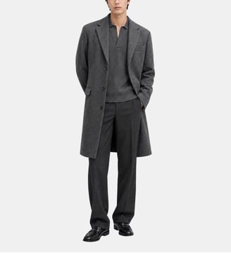 Manteau col cranté - The Kooples - Gris foncé