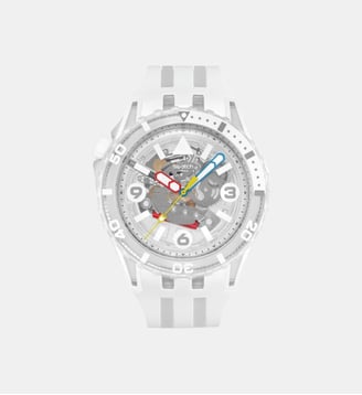 Montre Scubaqua Transparent SSCU09K100 - Swatch - Blanc