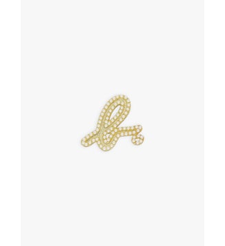 broche B avec petites perles doré - Agnès b. - Jaune tresor