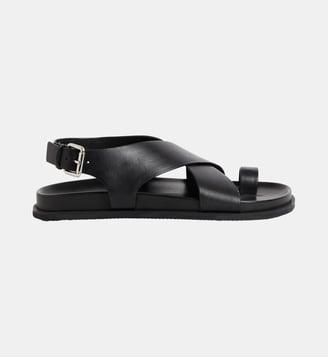 Sandales oscar en cuir - Agnès b. - Noir