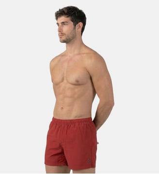 Short De Bain Coupe Longue - Ron Dorff - Rouge