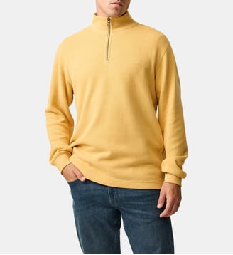 Sweatshirt droit en coton à col zip Alton Ave - Rodd & Gunn - Moutarde
