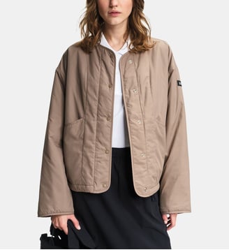 Blouson matelassé imperméable coupe boxy REPREVE - Aigle - Taupe