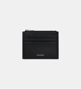 Porte-cartes en cuir - Sandro - Noir