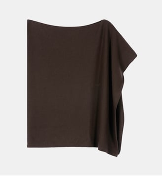 Poncho femme en cachemire ample - Bompard - Chocolat