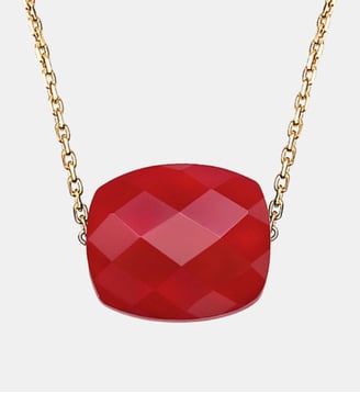 Collier, quartz rouge, or jaune - Morganne Bello - Or jaune
