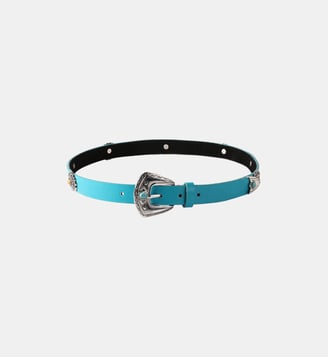 Ceinture inspiration amérindienne en polyuréthane ONATI - Wild - Bleu