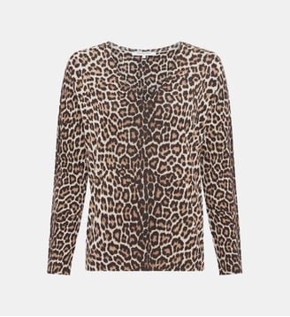 Pull léopard en lin et coton - JAZIA - Gerard Darel - Camel