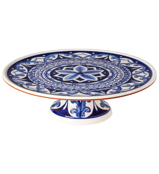 Assiette Surpied Alentejo Terracotta - Costa Nova - Bleu et blanc
