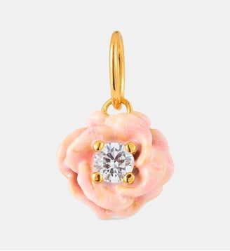 Pendentif Rose, Douceur et Sensualité - Les Néréides - Doré
