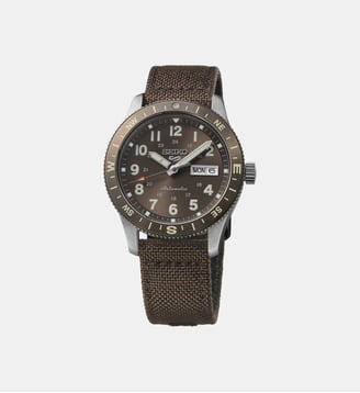 Montre automatique Sport Marron HDB009K1 - Seiko 5 - Argenté