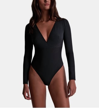 Body manches longues Les Bodys - Aubade - Noir