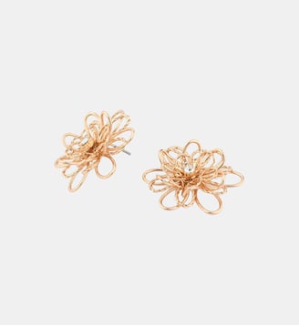 Boucles d'oreilles fleurs dorées en 3D - Balaboosté - Doré
