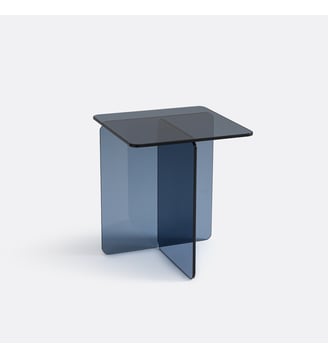 Bout de canapé en verre trempé - La Redoute Interieurs - Bleu