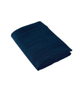 Drap Plat Lin Lavé Lina - Anne de Solène - Bleu foncé
