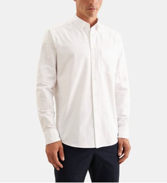 Chemise décontractée 1/1 Regular Col boutonné - Seidensticker - Blanc