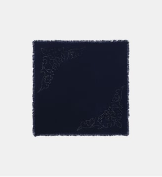 Foulard Mini Stevie Strass Western 55 - Zadig&Voltaire - Bleu silent