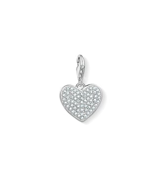 Pendentif Charm cœur avec pavé - Thomas Sabo - Argent