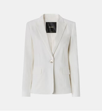 Veste en lin mélangé - Pinko - Blanc et blanche neige