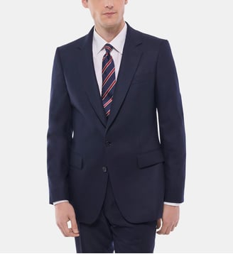 Veste de costume ajustée en laine - Fursac - Marine