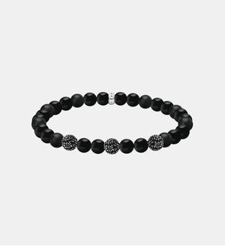 Bracelets en obsidienne et zirconium - Thomas Sabo - Argent
