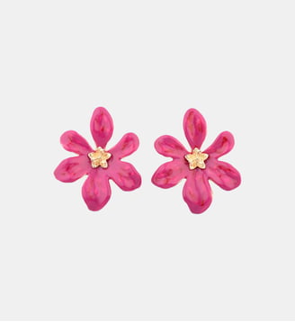 Boucles d'oreilles fleurs fuchsia - Balaboosté - Fuchsia