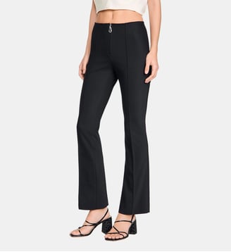 Pantalon à plis et zip - Sandro - Noir