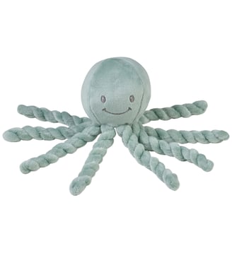 Peluche pieuvre Lapidou - Nattou - Vert d'eau