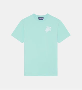 T-shirt en coton organique Tortue brodée - Vilebrequin - Caribbean