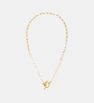 Collier doré perle de culture blanche - lucie - Caroline Najman - Blanc
