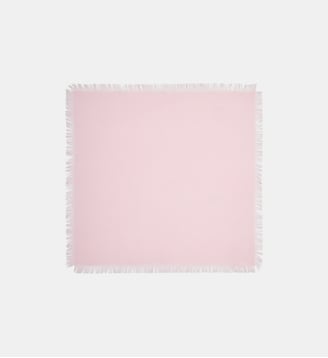 Foulard à fines franges en cachemire - Bompard - Rose quartz