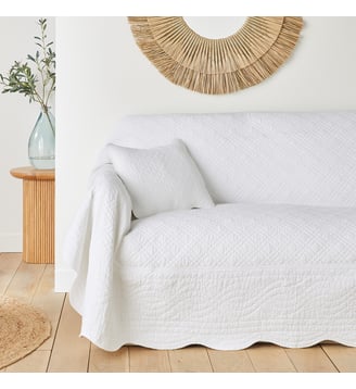 Boutis matelassé coton - La Redoute Interieurs - Blanc