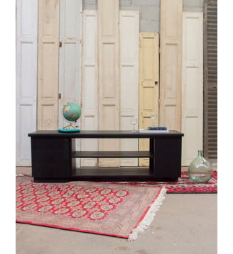 grande enfilade en cuir Margaret N°354- Produit chiné - Debongout - Noir