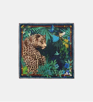 Foulard à motifs PANTHERE - Wild - Bleu