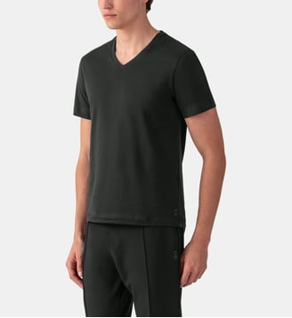 T-shirt col V édition eyelet - Ron Dorff - Noir