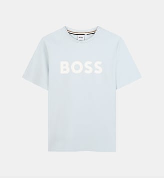 Tee-shirt manches courtes - BOSS Kidswear - Bleu glacier