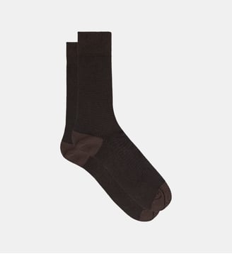 Chaussettes hautes La Mode - Dim - Marron foncé