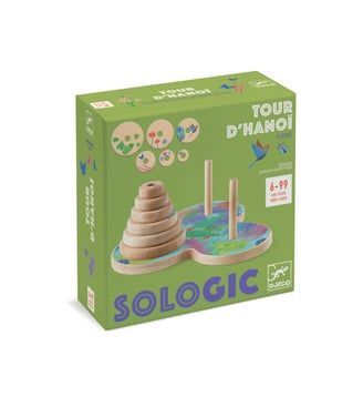 Jeu de logique Tour d'Hanoï - FSC 100% - Djeco - Multicolore