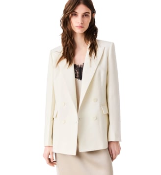 Veste de tailleur croisée - Maje - Écru