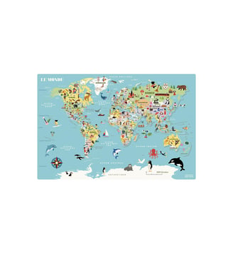 Carte du Monde magnétique Ingela P.Arrhenius - Vilac - Coloris unique