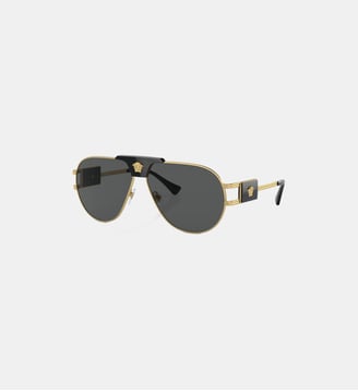Aviator Sunglasses - Versace - Noir et doré